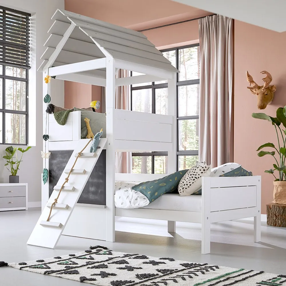 Unique kids bed with play tower