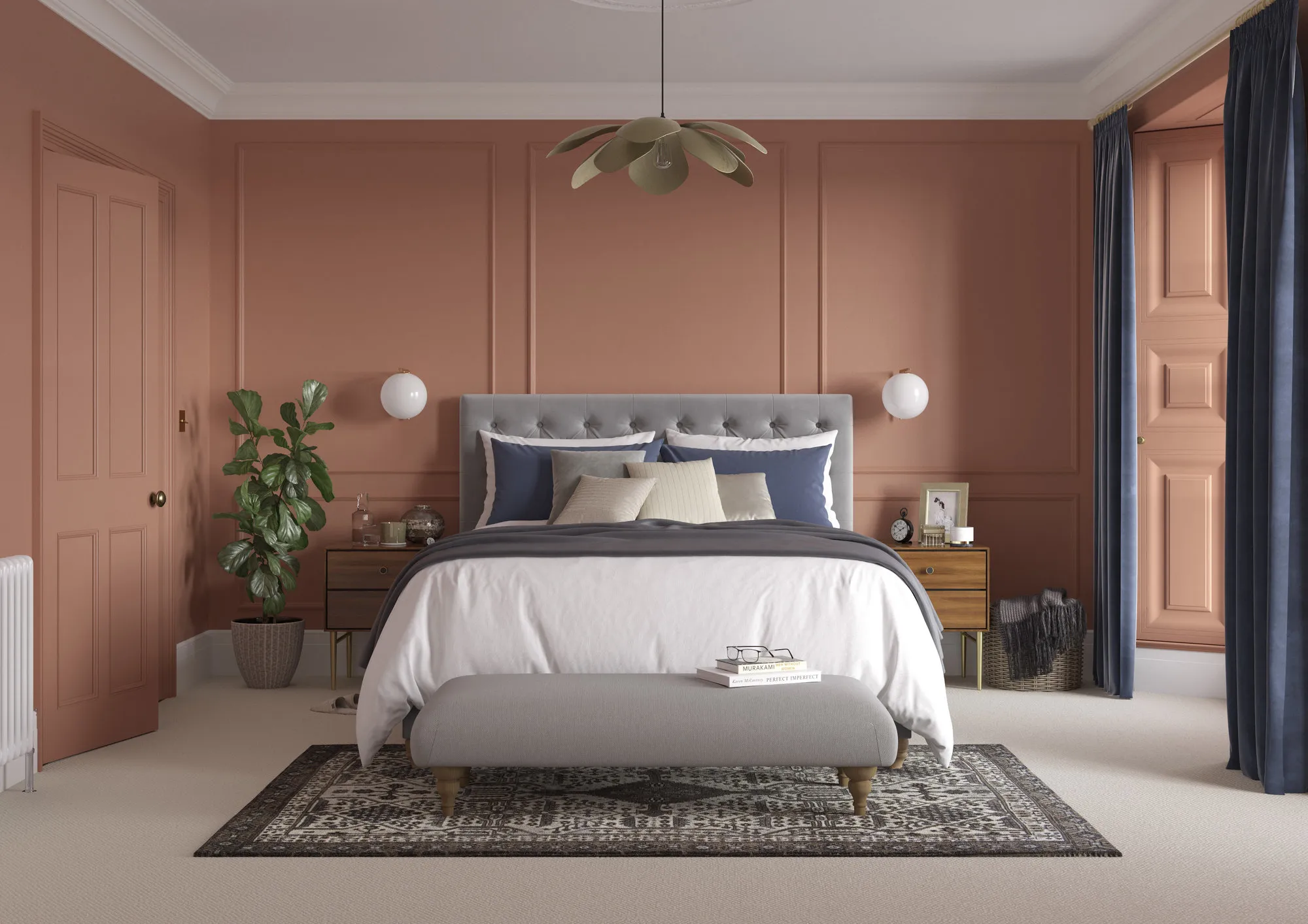 Terracotta bedroom colour