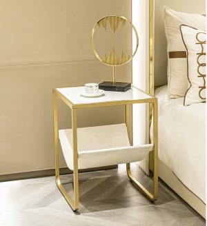 Quirky gold bedside table