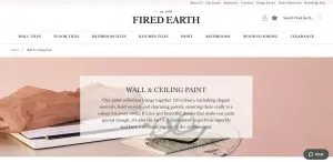 Fired Earth homepage screenshot