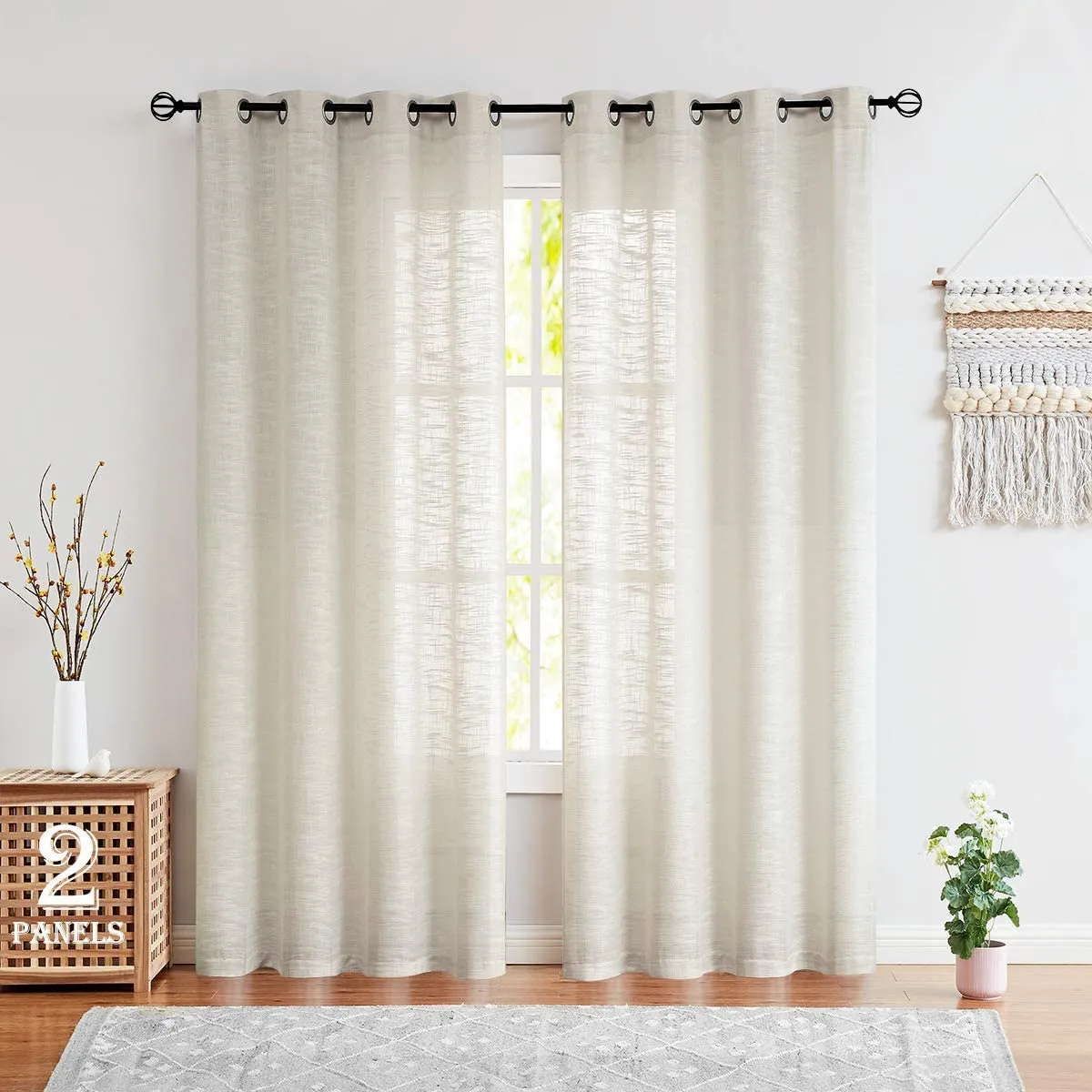 Cheap natural linen curtains