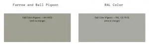 Farrow and Ball Pigeon RAL colour