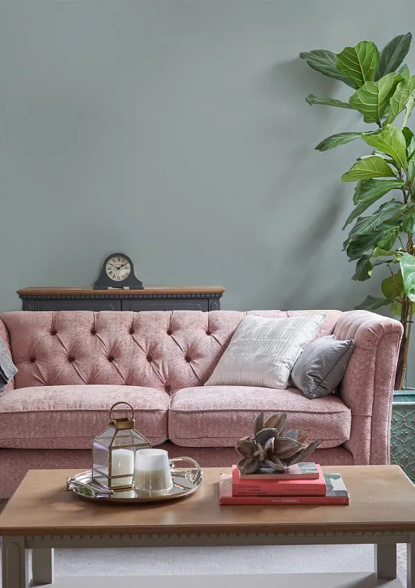 Duck egg blue living room