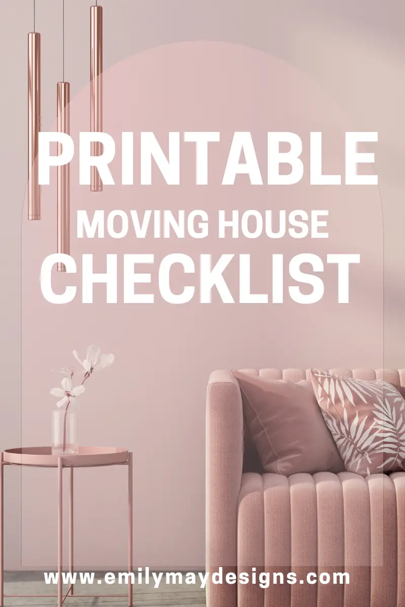 Title image for a printable moving house checklist
