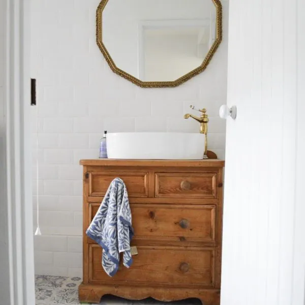 Blue and White Bathroom