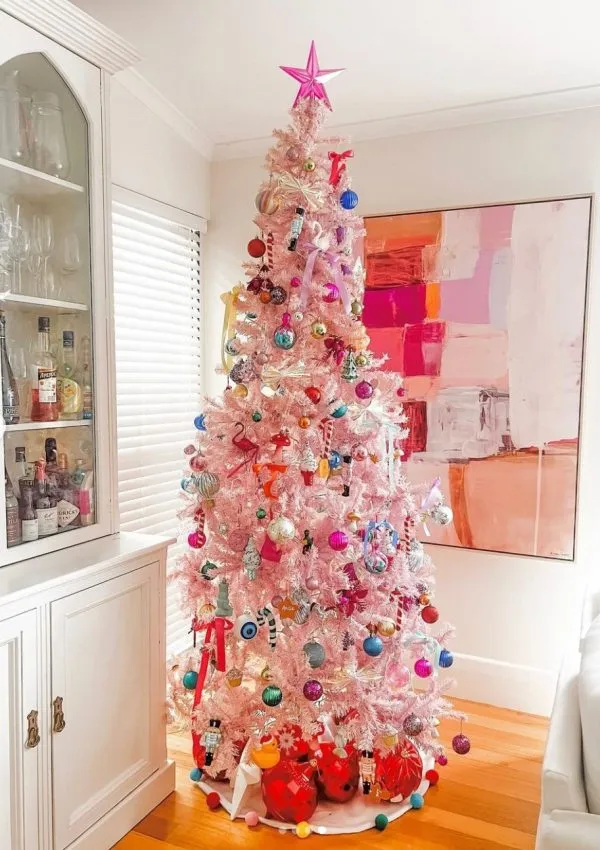 Pink Christmas Tree Decorating Ideas