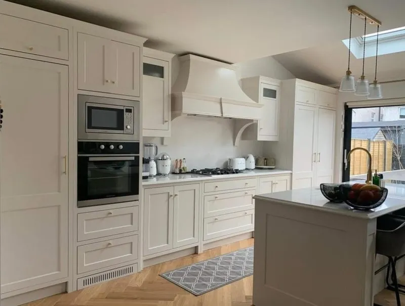 Farrow and ball strong white kitchen Emily May Designs