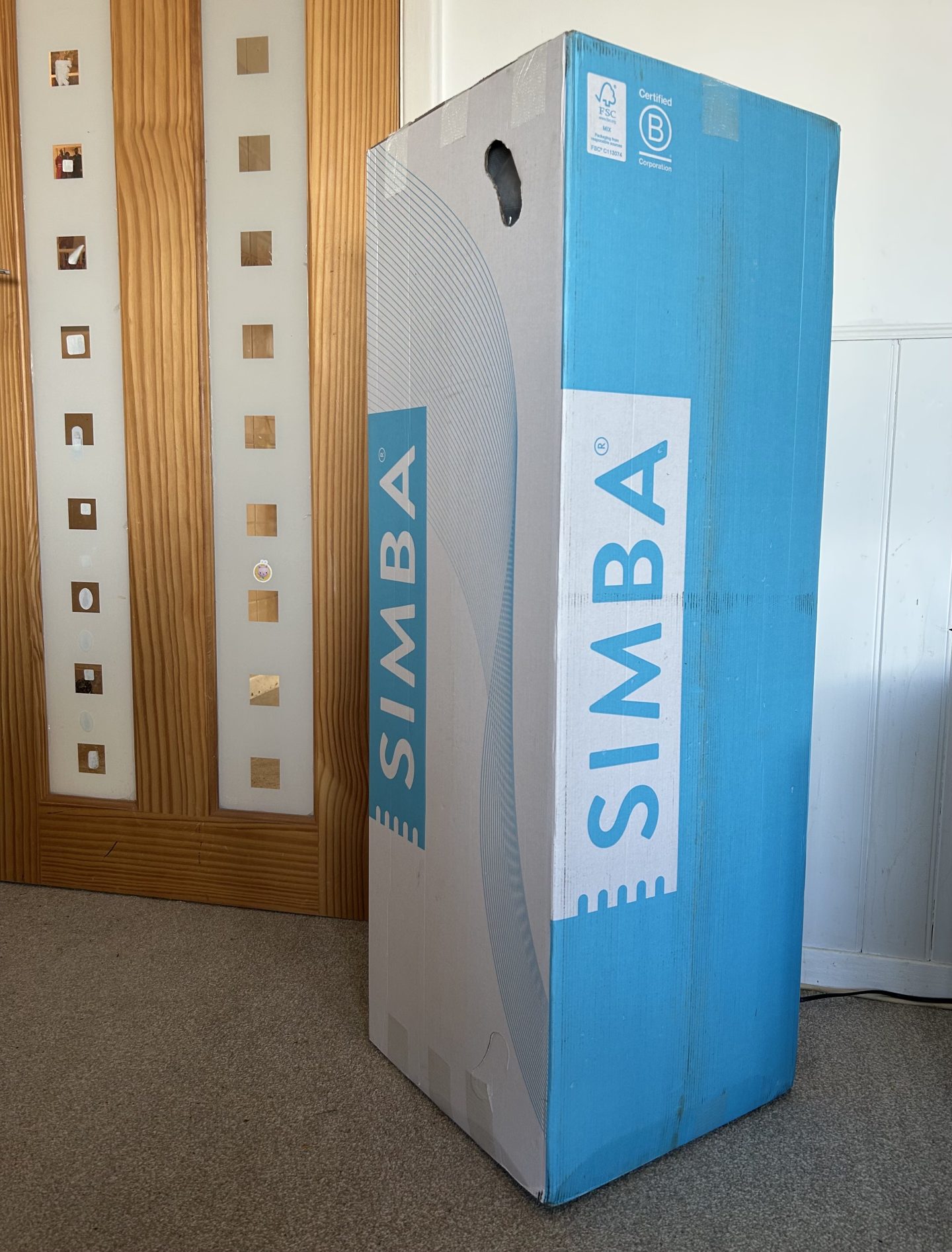 Simba Mattress in a box.